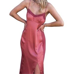 NWT Free People City Cool Satin Sleep Dress